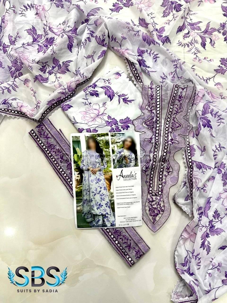 3pc Linen Unstitched With Patched and Chiffon Dupatta